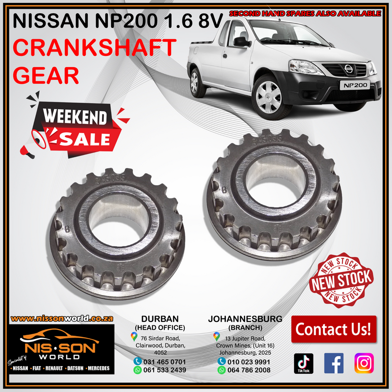 NISSAN NP200 1.6 8V CRANKSHAFT GEAR