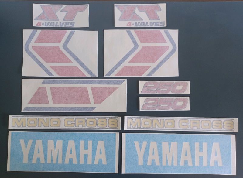 1985 Yamaha XT 250 decals stickers sets