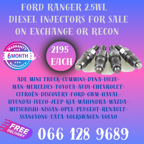 FORD RANGER 2.5WL DIESEL INJECTORS FOR SALE ON EXCHANGE WITH FREE COPPER WASHERS