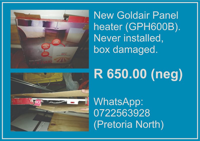 New Goldair Panel Heater