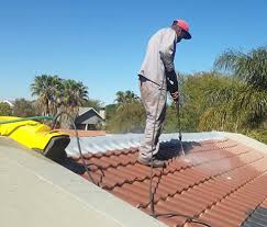 High Pressure roof cleaning and spray painting