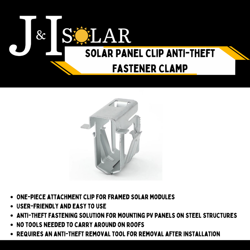 Solar   Panel Clip Anti-Theft Fastener Clamp
