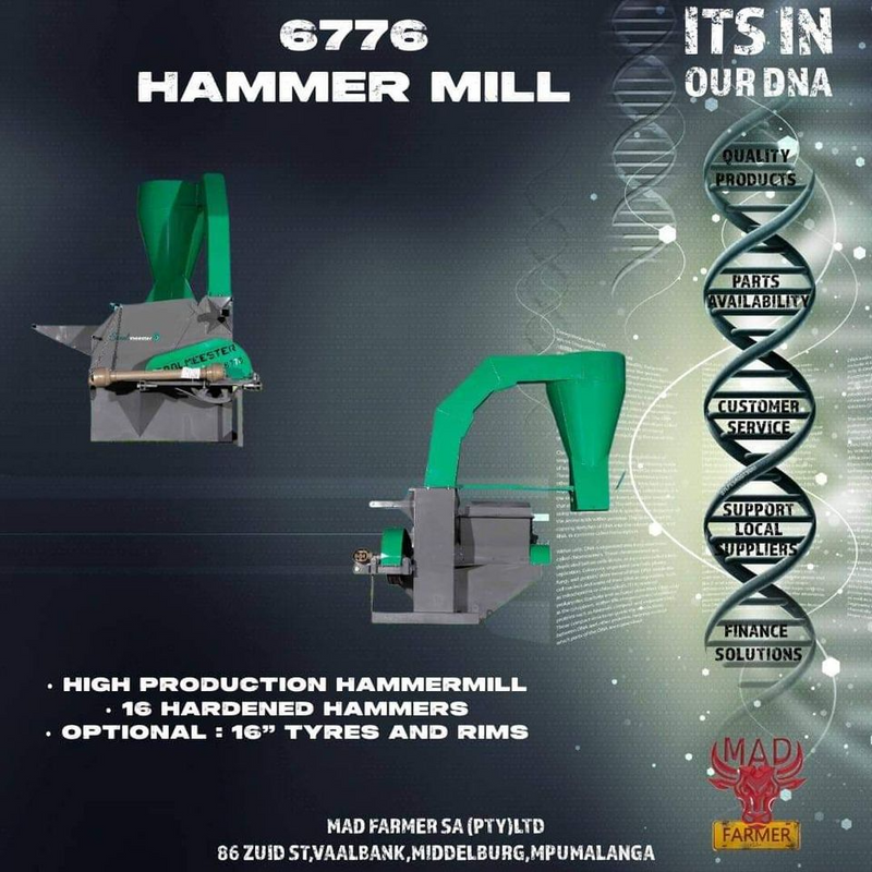 New SM 6776 hammer mills available for sale at Mad Farmer SA