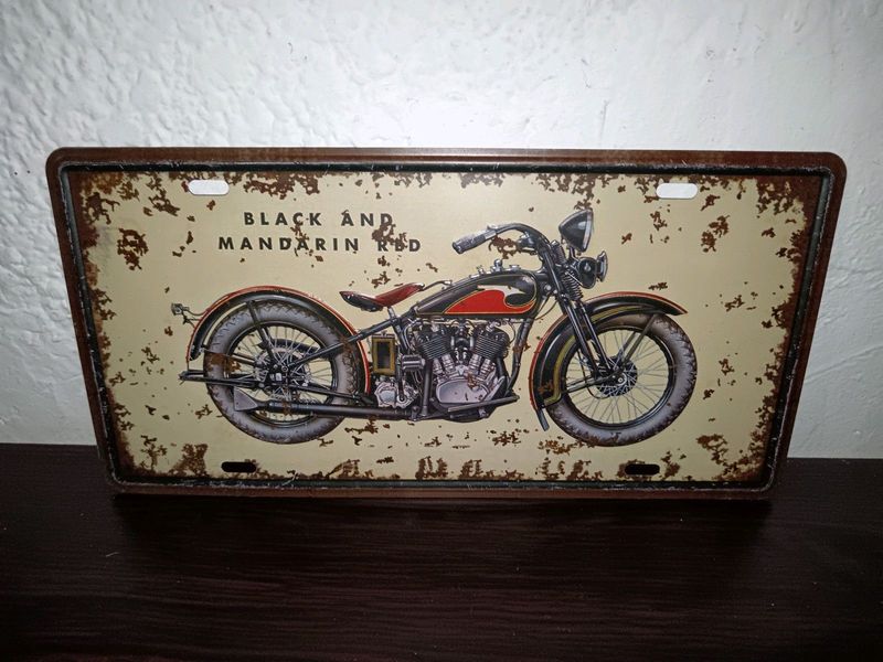 Motorcycle garage Sign