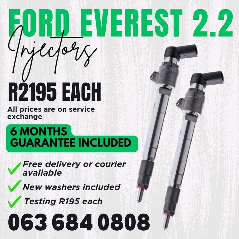 FORD EVEREST 2.2 DIESEL INJECTORS FOR SALE WITH WARRANTY