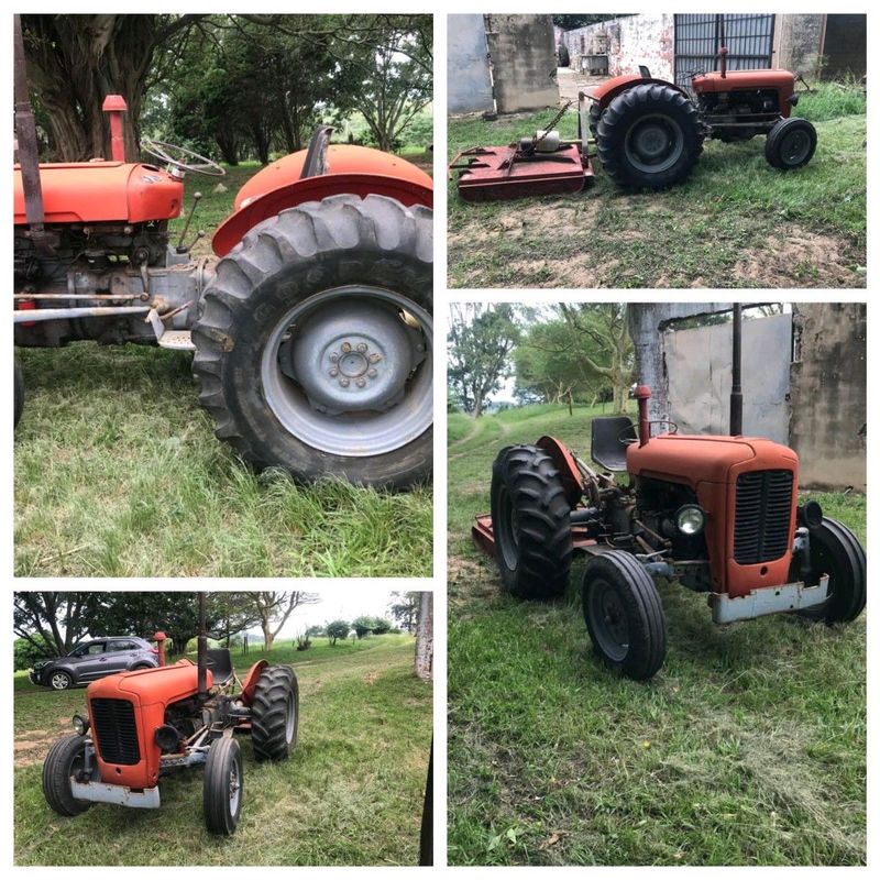 Massey ferguson 35x tractor and gyro mower