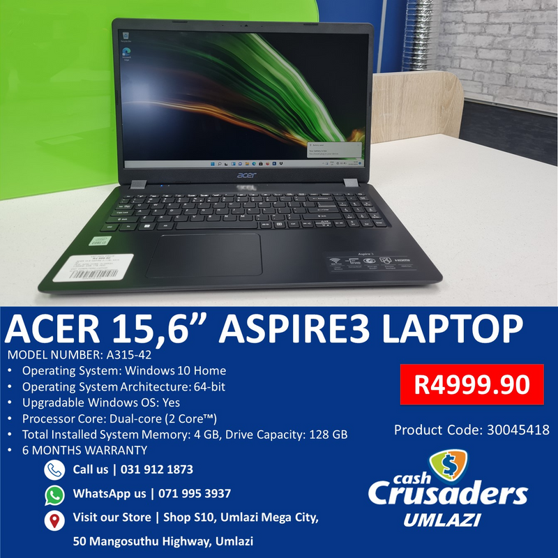 ACER 15.6 INCH ASPIRE LAPTOP