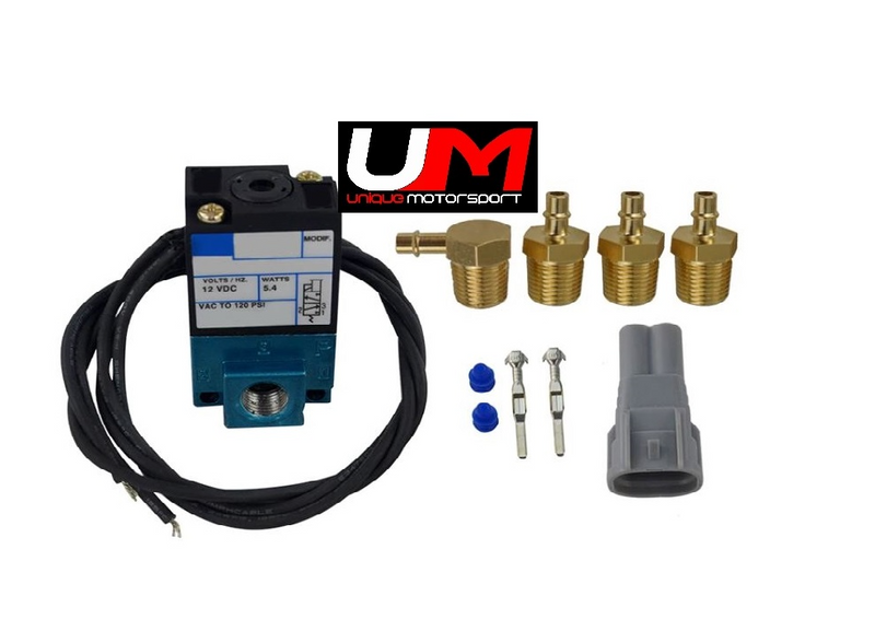 3-Port Electronic Boost Control Solenoid Valve 35A-ACA-DDBA-1BA with Brass Silencer