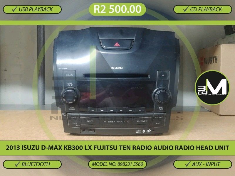 2013 ISUZU D-MAX KB300 LX FUJITSU TEN RADIO AUDIO RADIO HEAD UNIT