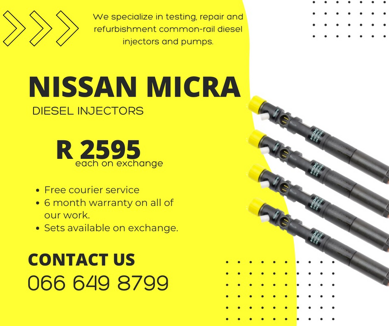 Nissan Micra diesel injectors for sale on exchange or to recon