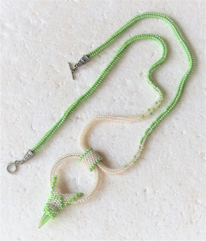 Bohemian Beaded Glass Spike Necklace