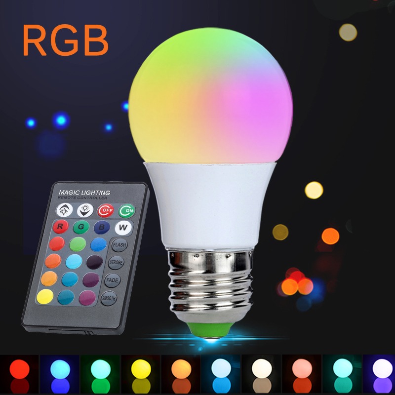 Colour Changing LED RGB Light Bulb with Wireless IR Remote Control. MultiColour. Brand New Products.