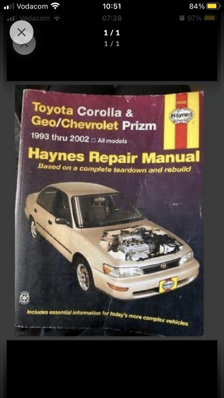 Toyota Corolla workshop manual