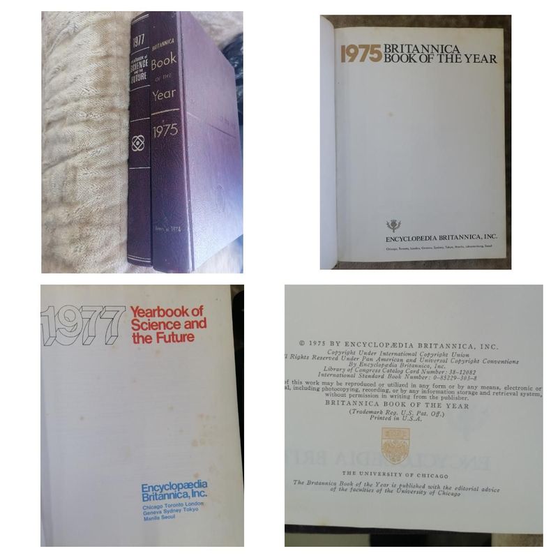 1975 britannica book of the year 1977 book of the year Secondhand good condition Take both for R500