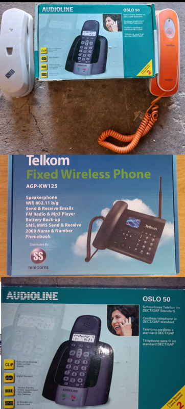 Landline Telephones X4 Handheld&#43; Cordless Telephones for Office&amp;HomeR2 550.00 CASH