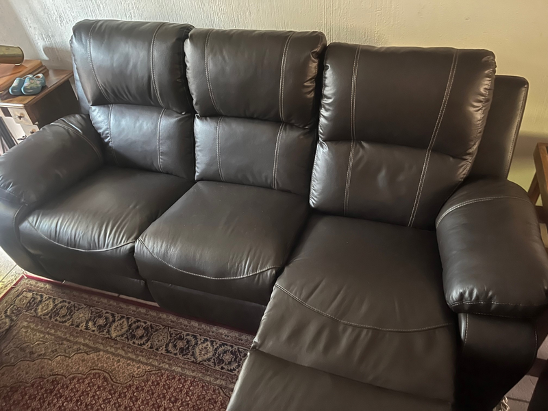 Almost brand new Charlton 3 seater Leather recliner for sale