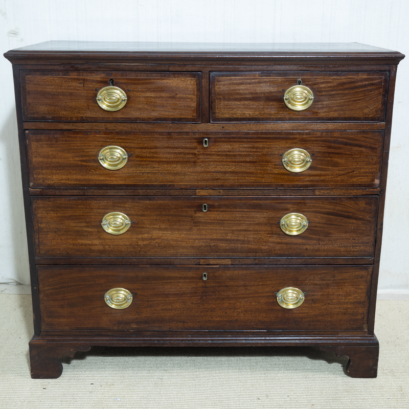 Georgian Cuban Mahogany 5-Drawer Chest of Drawers