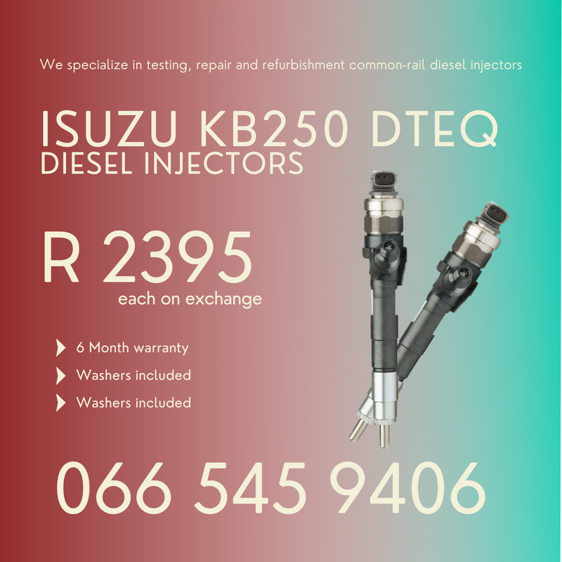 Isuzu KB250 Dteq diesel injectors for sale with 6 month warranty
