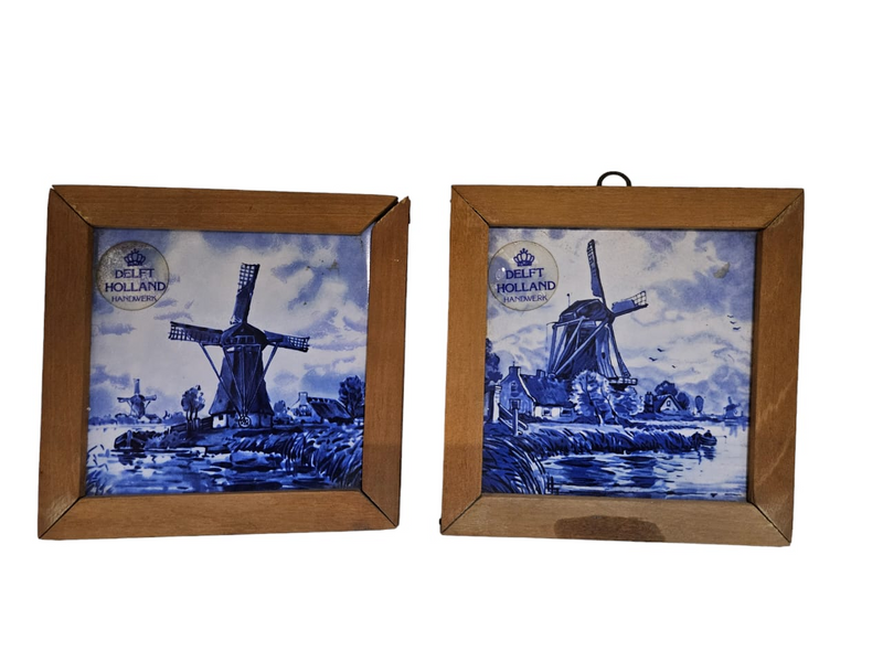 Delft Holland Royal Crown Framed Tiles