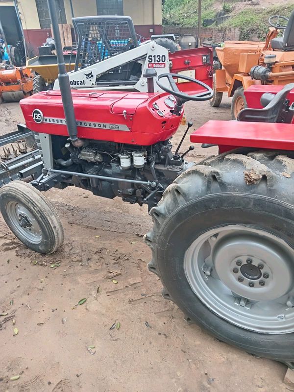 Massey Ferguson 135 with Slasher