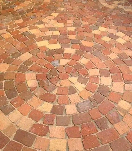 Half brick paving