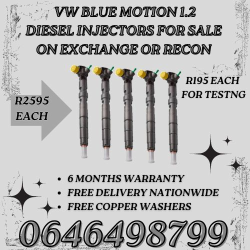 Volkswagen Bleu Motion diesel injectors for sale 6 months warranty free delivery