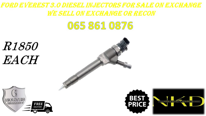 FORD EVEREST (3.0/BT50) DIESEL INJECTORS FOR SALE ON EXCHANGE OR TO RECON WITH WARRANTY