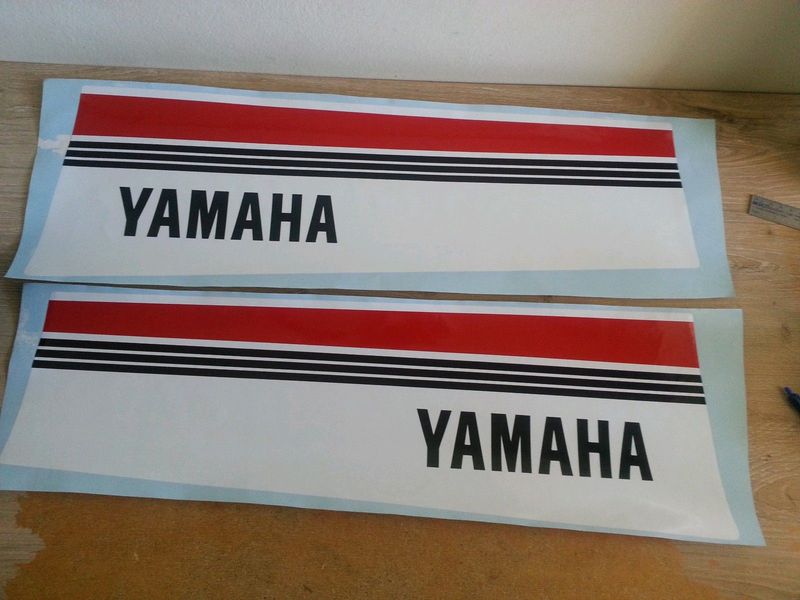 Set off 1980&#39;s Yamaha motor cowl side decals stickers graphics