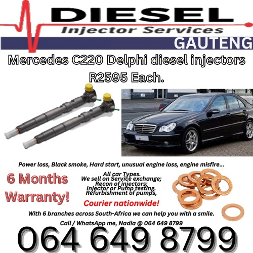 Mercedes C220 Delphi diesel injectors for sale