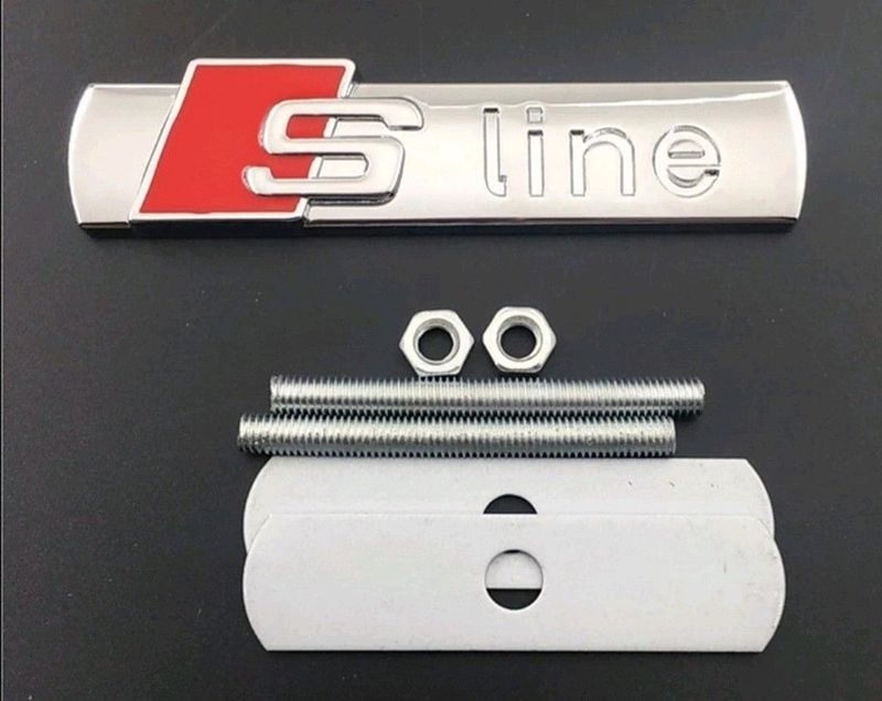S Line Audi front metal grille badge / emblem