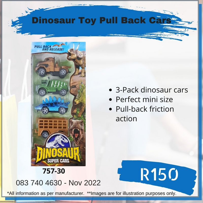 Dinosaur Toy Pull Back Cars