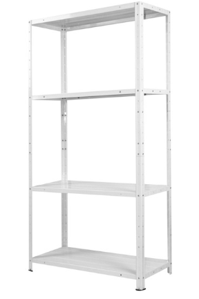 Ellies Liquidation - 4 Tier Metal Shelf - White (710 x 305 x 1370mm)