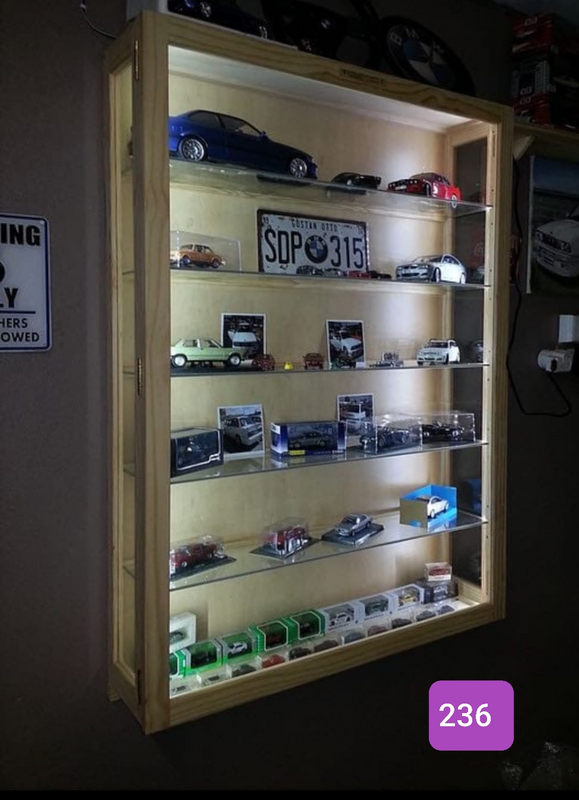 Display Cabinet glass sides model cars and trains