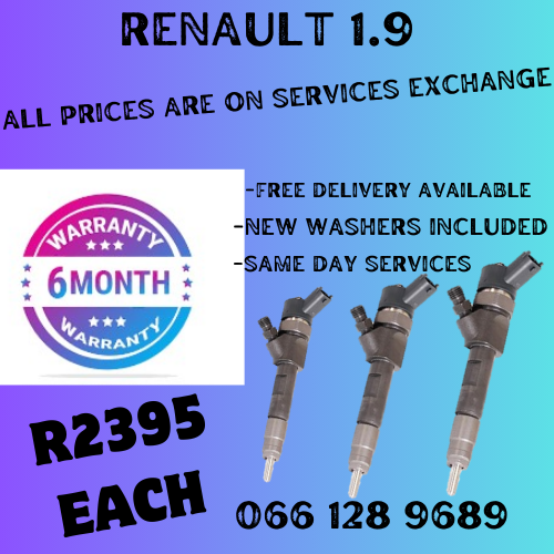 RENAULT 1.9 DIESEL INJECTORS FOR SALE ON EXCHANGE OR TO RECON YOUR OWN