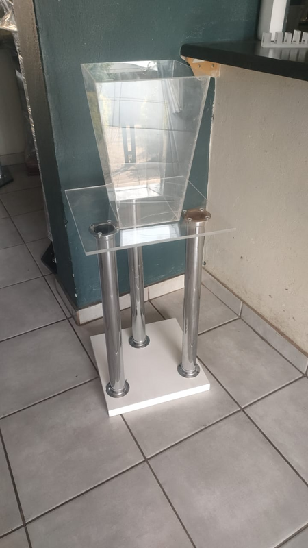CUSTOM DESIGNED SIDE TABLES WITH BOX FOR PULPITS AND PODIUMS