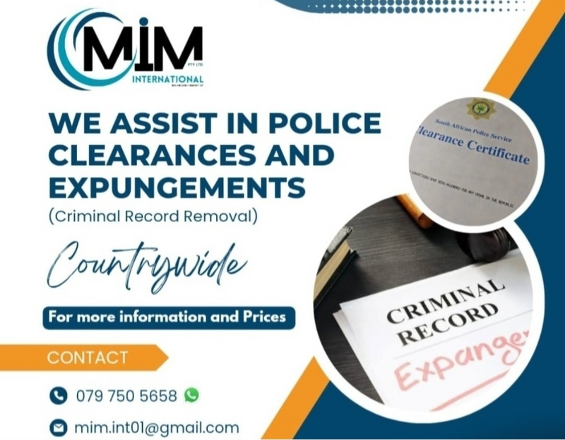 POLICE CLEARANCES AND CRIMINAL RECORD REMOVAL