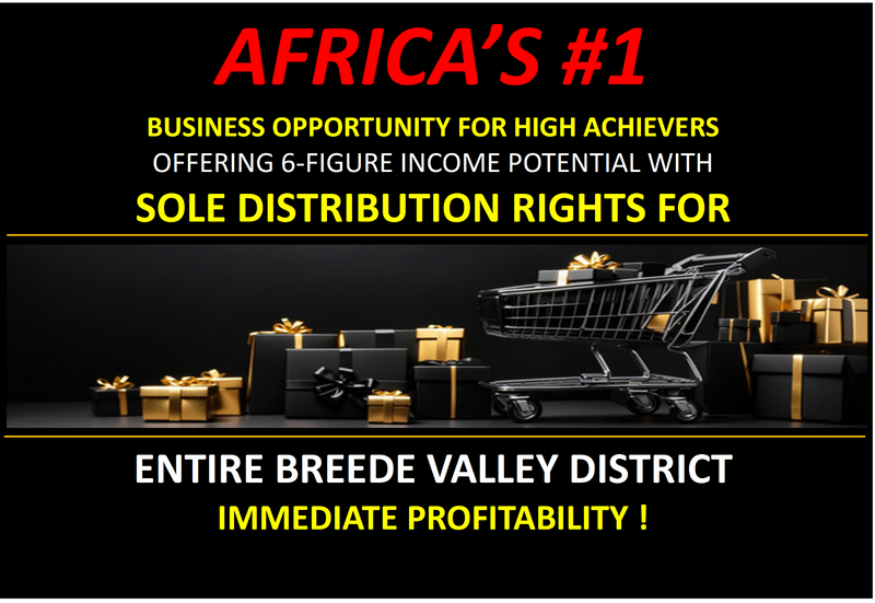 BREEDE VALLEY DISTRICT - MAGNIFICENT BUSINESS WORKING FLEXI HOURS FROM HOME