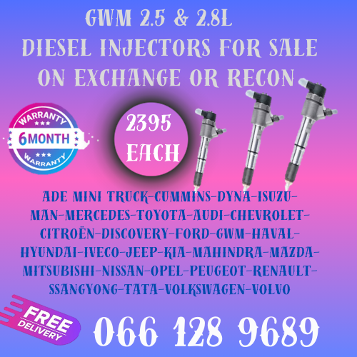 GWM 2.5 &amp; 2.8 DIESEL INJECTORS FOR SALE ON EXCHANGE WITH FREE COPPER WASHERS