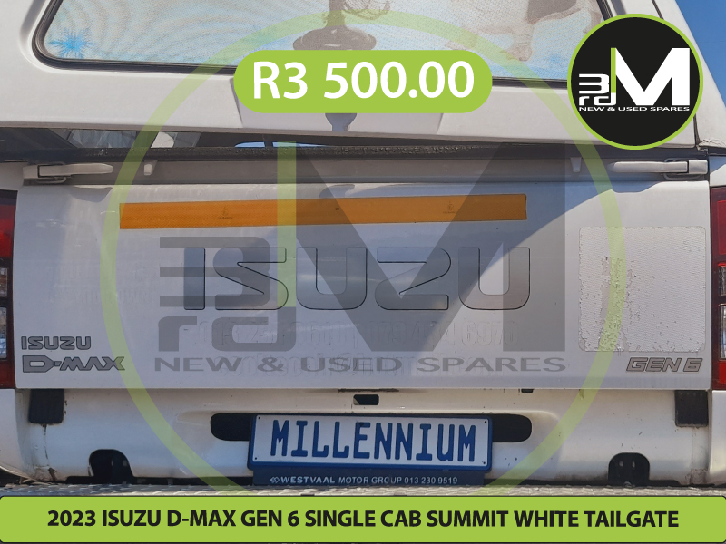 2023 ISUZU D-MAX GEN 6 SINGLE CAB SUMMIT WHITE TAILGATE
