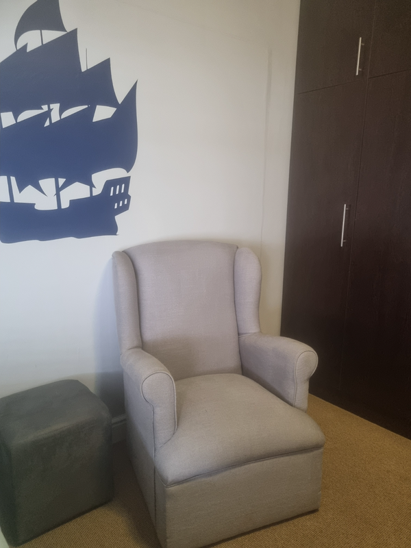 Grey Nursery Wingback Chair
