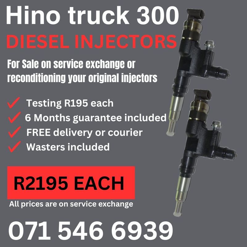 HINO 300 TRUCK DIESEL INJECTORS FOR SALE WITH