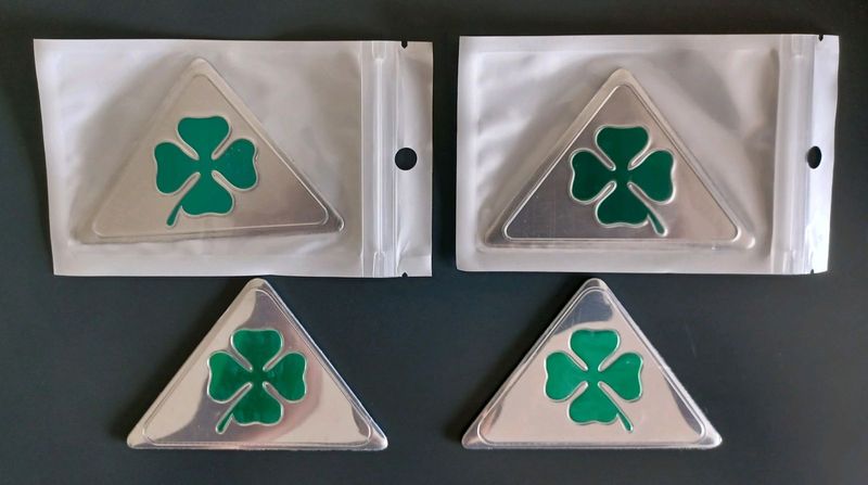 Alfa Romeo triangle quadrifoglio clover badges