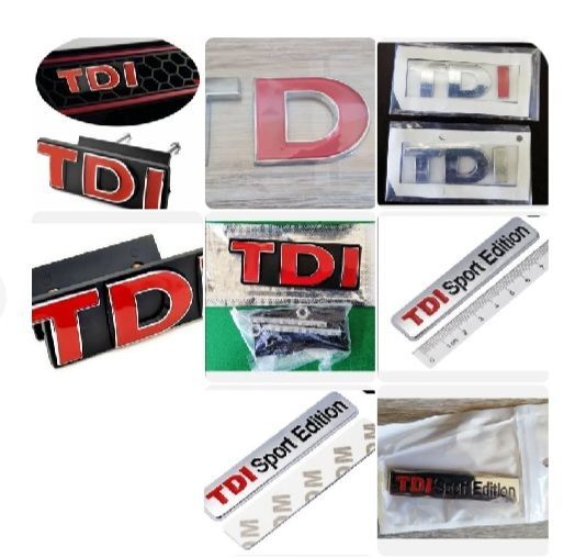 VW TDI emblems badges stickers