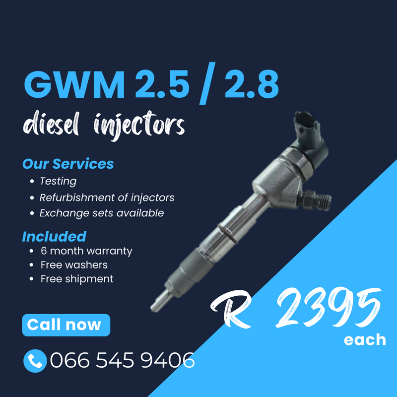 GWM 2.8 diesel injectors for sale on exchange