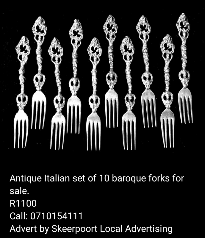 Antique Italian set of 10 baroque forks for sale