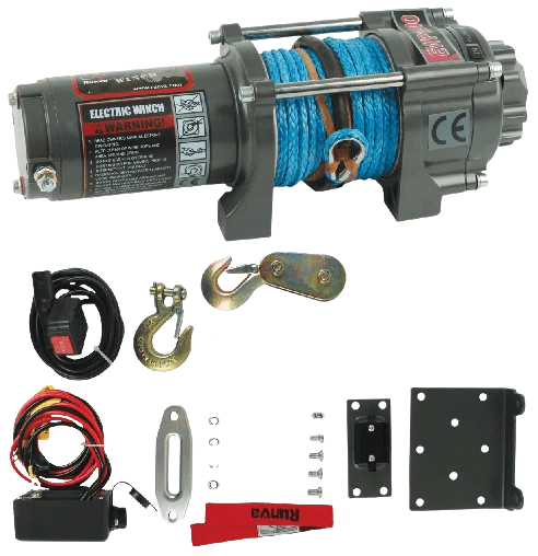 Runva 12 Volt - 3500lb Electric Winch with Synthetic RopeiSyn
