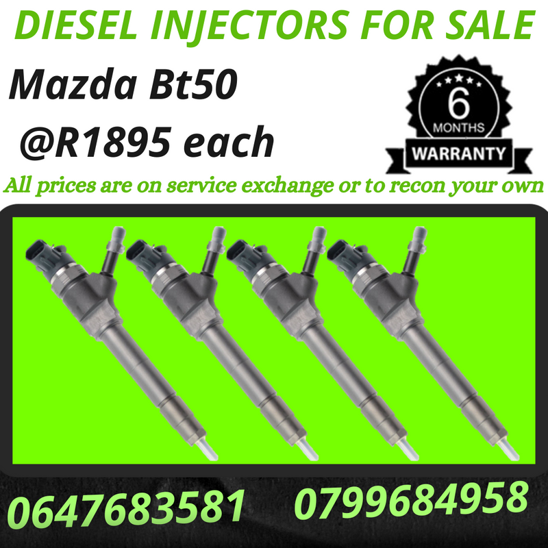 MAZDA BT50 DIESEL INJECTORS FOR SALE 6 MONTHS WARRANTY