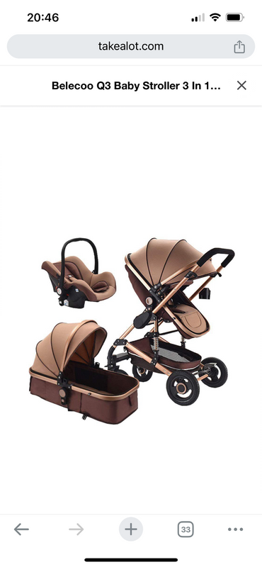 Belleco 3 in 1 stroller