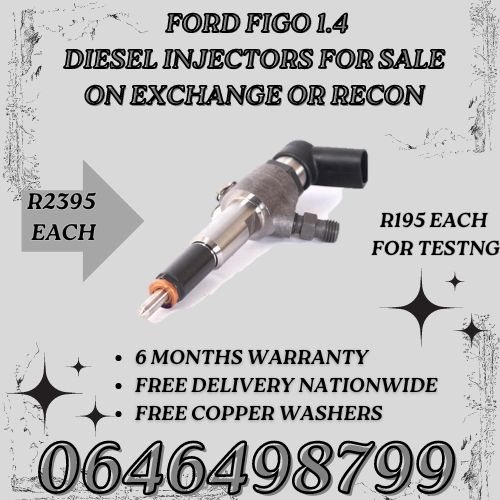 Ford Figo diesel injectors for sale on exchange or to recon 6 months warranty
