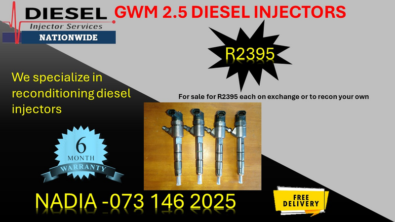 GWM 2.5 Diesel injectors for sale on exchange we sell on exchange or recon